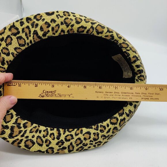 Nicole Marciano Brown Leopard Animal Print Bold Bucket Fedora Hat - Picture 8 of 9